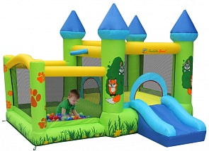 Батут надувной с горкой Perfetto Sport - La mia foresta, PS-503