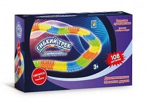 Отдельная деталь для серии Гибкий трек, 108 деталей, светятся в темноте (1toy, Т13215)