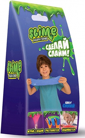 Набор для мальчиков малый - Лаборатория Slime, синий, 100 грамм 