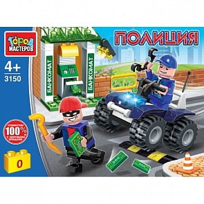 Конструктор Ограбление банкомата Полиция 74 детали (Город мастеров, 3150-JS)