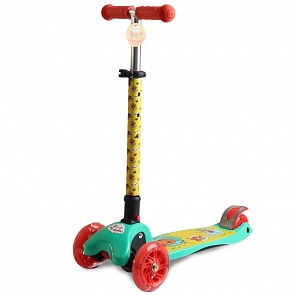 Трехколесный самокат – Три кота, светящиеся колеса 12 и 8 см (S103CATS)