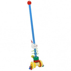 Каталка-зайчик (Мир деревянных игрушек, Д067)