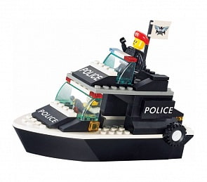 Конструктор – Полиция: военный катер с фигурками, 98 деталей (Sluban, M38-B1700)