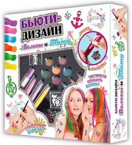 Набор Lukky - Бьюти-дизайн 2-в-1 - Волосы и тату (Lukky, Т16676)