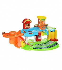 Развивающая игрушка – Веселый автопарк, со звуковыми и световыми эффектами (Vtech, 80-124926sim)