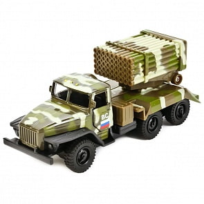 Машина металлическая инерционная – Урал - ракетная установка Град, 12 см (Технопарк, SB-15-35-M3-WB) 