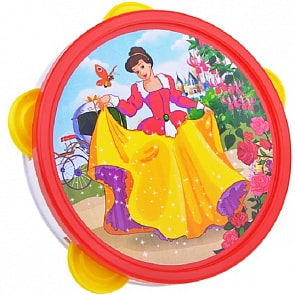 Игрушка музыкальная - Бубен большой  - Принцесса (Рыжий кот, И-2898)
