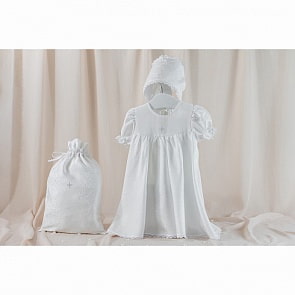 Крестильный набор для девочки – Муза, 3 предмета, 3-6 месяцев (Makkaroni Kids, 2007665048321)