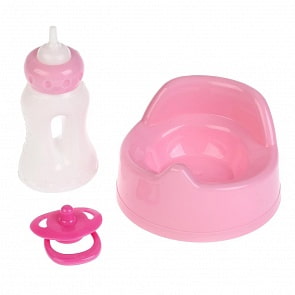Набор для пупса 3 предмета: горшок, бутылочка, соска (Карапуз, B1716193-RU)