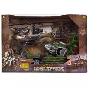 Набор военной техники с фигуркой и аксессуарами - Боевая сила (ABtoys, PT-01235)