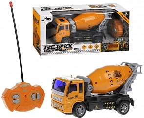 Бетоновоз на радиоуправлении 4 канала, свет (Наша Игрушка, QH44-1)