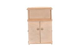 Шкаф с открытой полкой для кукол деревянный (Woodlines, ШКФСОП-001) - миниатюра