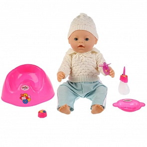 Интерактивный пупс, пьет и писает, закрывает глаза, с аксессуарами, 43 см (B689660 (8) (ассортимент)
