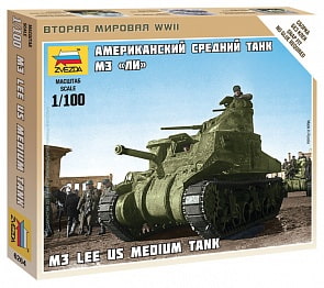 Модель сборная -  средний танк М3 - Ли (Звезда, 6264з)