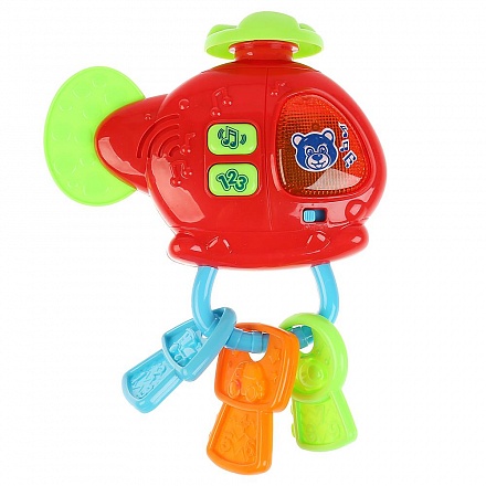 Музыкальная игрушка - Мой первый вертолет, винт-трещотка, световые эффекты 