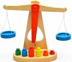 Деревянные весы Академия Игр - Баланс (ABtoys, PT-00924)
