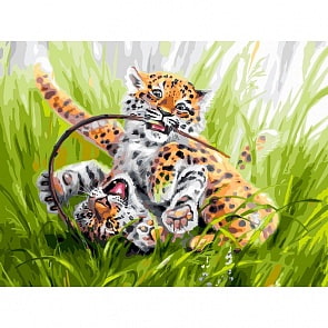 Живопись на холсте Кутерьма в пятнышках, 30 х 40 см (Белоснежка, 345-AS)