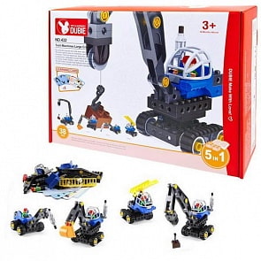 Машинка-конструктор из серии - Собери сам - Строительная техника 5 в 1 (Junfa Toys,  432)
