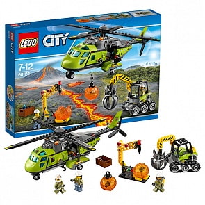 Lego City. Грузовой вертолёт исследователей вулканов (Lego, 60123-L)
