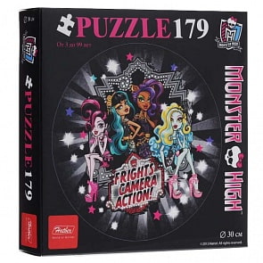 Пазлы круглые 179 элементов - Школа Монстров Monster High (Hatber, 179ПЗк4_12176)