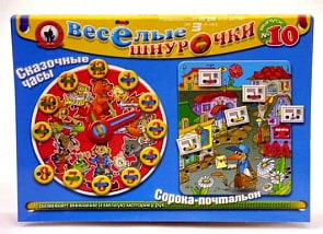 Игра развивающая. Веселые шнурочки-10. Сказочные часы и Сорока (Русский Стиль, 03184н)	