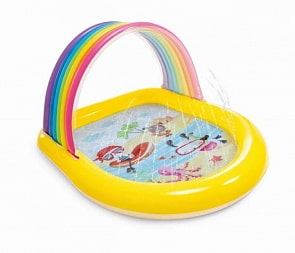 Надувной бассейн - Радуга с разбрызгивателем (Intex, с57156)