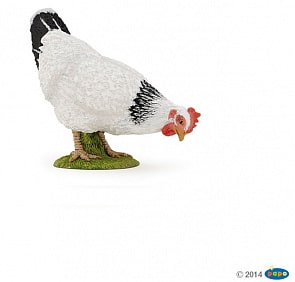  Клюющая белая курица (Papo, 51160_papo)