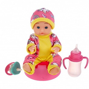 Пупс функциональный Дашенька 15 см пьет писает 3 аксессуара (Карапуз, Y15BD-35693)