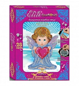 Набор для творчества из серии Стразы - Elite Diamond. Ангелочек (Лапландия, 45733)