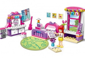 Конструктор - Спальня с фигуркой и аксессуарами, 124 детали (Enlighten Brick, BRICK2001 (42)