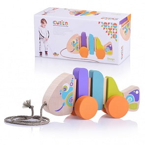 Каталка деревянная – Рыбка (Cubika, 13630)