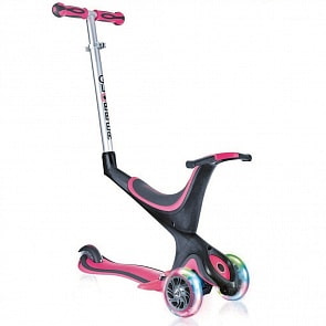 Самокат Evo 5 в 1 с 3 светящимися колесами, Pink (Globber, 6679RT)