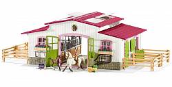 Игровой набор - Центр верховой езды с лошадьми и наездником (Schleich, 42344) - миниатюра