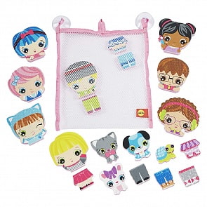 Набор фигурок-стикеров для ванны Веселые животные и наряды, в сетке (Alex, 200105-5)