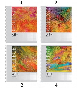 Тетрадь College А5 на спирали, в клетку, 96 листов (Полиграфика, 35645)