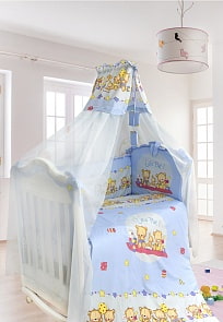 Комплект в кроватку - Давай поиграем, 7 предметов, голубой (Bombus, BOM_1192/7)