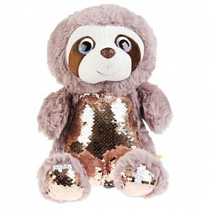 Игрушка мягкая Ленивец с пайетками 18 см без чипа (Мульти-Пульти, 43048ENS)