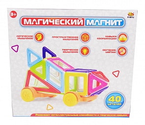Конструктор - Магический магнит, 40 предметов (ABtoys, PT-00752)
