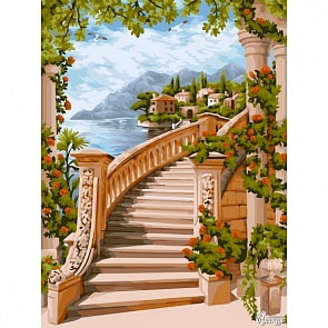 Рисование по номерам на холсте - Цветочная арка, 40 х 50 см (Фабрика Творчества, A123)