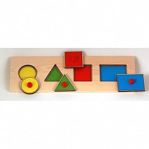 Рамка-вкладыш - Геометрические фигуры (Wooden Toys, D189)