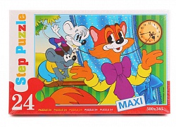 Пазл – Кот Леопольд, макси 24 детали (Step Puzzle, 70001) - миниатюра