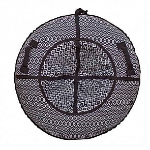 Санки надувные - Тюбинг, скандинавский орнамент черный, диаметр 118 см (RT, 6728RT)