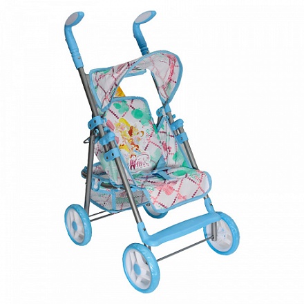 Прогулочная коляска для кукол Winx, 53,5 х 34 х 68 см, голубая 