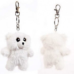 Игрушка мягкая из серии Флэтси Мини - Мишка с подвесом, 9,5 см (Abtoys, M5076)