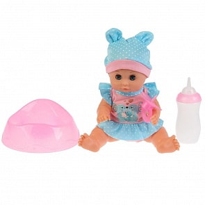 Интерактивный пупс Катюша с закрывающимися глазками и аксессуарами, пьет и писает, 20 см (Карапуз, Y20-DP-RU_19)