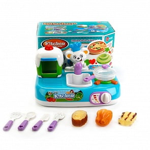 Игровой набор – Кухня с плитой и продуктами, меняющими цвет, аксессуарами (ZY748570)