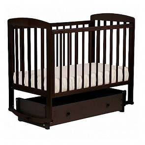 Кроватка детская Лель АБ 16.4 Ромашка универсальный маятник, махагон (Лель, LIEL-АБ 16.4_махагон)