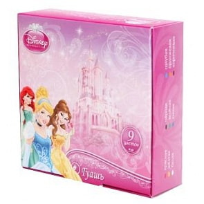 Гуашь «Дисней. Принцессы» 9 цветов в баночках (Играем вместе, 9G-DPRIsim)