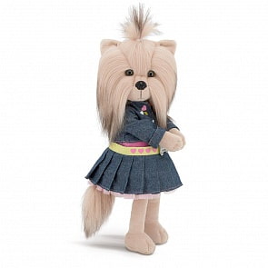 Мягкая игрушка - Собачка Lucky Yoyo: Джинсовая фантазия из серии Lucky Doggy (Orange, LD045)