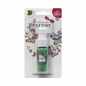 Спрей-краска для волос бирюзовая с ароматом мяты, 20 мл (Lukky, Т15382)
